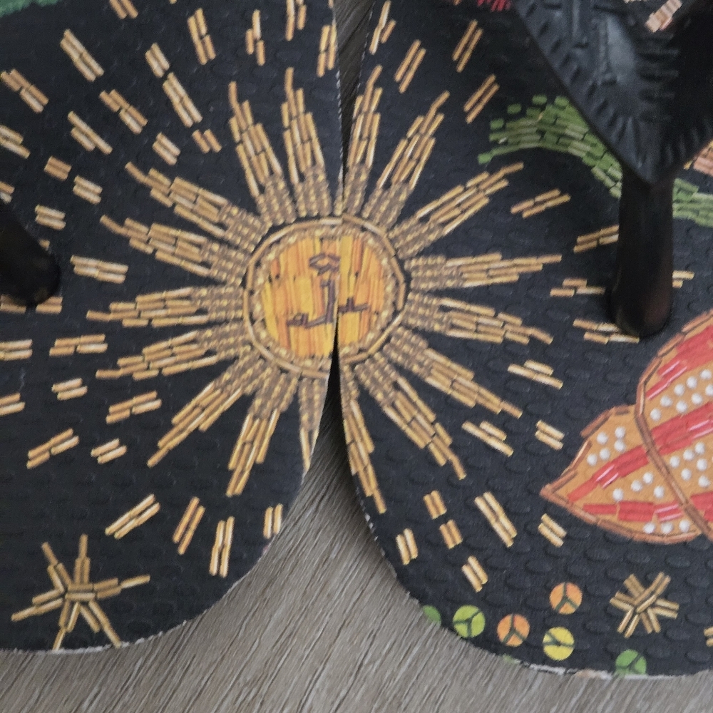 Havaianas X Farm Rio Tropical Dia De Sol Sandals Flip Flops - Picture 7 of 10